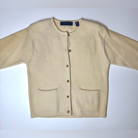 Karen Scott Women’s 100% Wool Cardigan Sweater Size- Petite Small PS - Picture 2 of 7